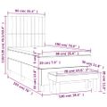 vidaXL Posteľný rám boxsping s matracom bledosivý 90x190 cm látka