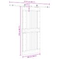 vidaXL Posuvné dvere NARVIK Prírodná a čierna 100 x 210 cm (213,5 cm)