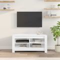 vidaXL RohováTVskriňa 102 x 40,5 x 45 cm Biela Kompozitné drevo