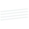 vidaXL Prídavné police 4 ks, biele 100x10x1,5 cm, drevotrieska