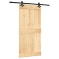 vidaXL Posuvné dvere 100 x 210 cm Prírodná a čierna