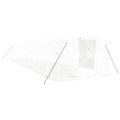 vidaXL Fóliovník s oceľovým rámom biely 36 m² 12x3x2 m
