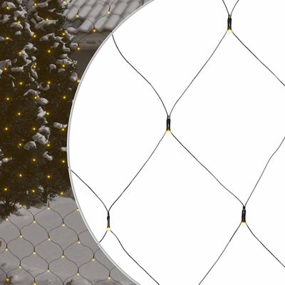 vidaXL Vianočná svetelná sieť biela 3x3 m 306 LED interiér exteriér