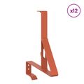 vidaXL Podpora strážcu snehu 12 ks Červená 29,5 x 3 x 34,5 cm Oceľ
