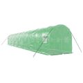 vidaXL Fóliovník s oceľovým rámom zelený 28 m² 14x2x2 m