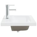 vidaXL Vstavané umývadlo s batériou 61x39x18 cm keramika biele