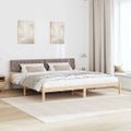 vidaXL Rám postele Hnedá a taupe 200 x 200 cm Borovicový masív