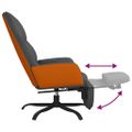 vidaXL Relaxačné kreslo s podnožkou tmavosivé látka