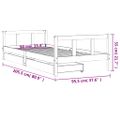 vidaXL Rám detskej postele so zásuvkami čierny 90x200 cm mas. borovica