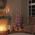 vidaXL LED vianočný stromček s ozdobami 100 LED teplá biela 150 cm