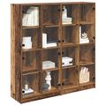 vidaXL Highboard 2 ks Staré drevo 68 x 37 x 142 cm Kompozitné drevo