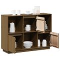 vidaXL Komoda medovo-hnedá 110,5x35x80 cm masívne borovicové drevo