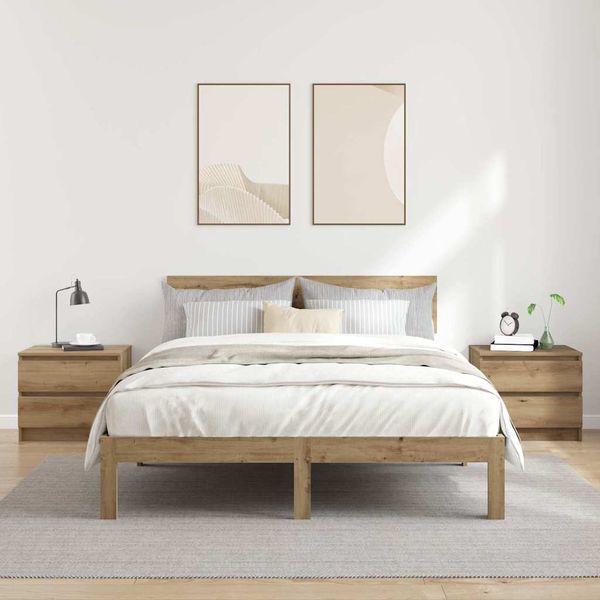 vidaXL Nočné stolíky 2 ks dub artisan 50x40x43,5 cm kompozitné drevo