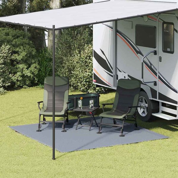 vidaXL Koberec do stanu Modrá a šedá 250 x 250 cm Polyetylén