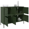 vidaXL Komoda olivovozelená 100,5x39x79 cm oceľ