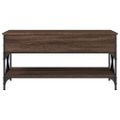 vidaXL Konferenčný stolík hnedý dub 100x50x50 cm kompozit. drevo a kov