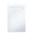vidaXL Kúpeľňové nástenné zrkadlo s LED osvetlením 60x80 cm