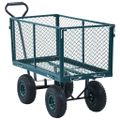 vidaXL Záhradný ručný vozík zelený 350 kg