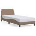 vidaXL Rám postele Dover kapučínový 90x190 cm umelá koža