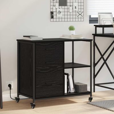 vidaXL Kabinet s nabíjacou stanicou Čierny dub 76 x 41 x 72 cm
