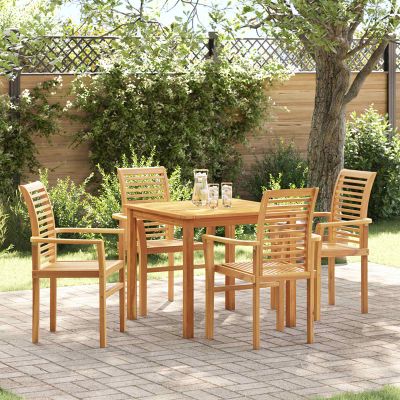 vidaXL Jedálenská stolička 4 pcs Hnedá 62 x 55 x 94 cm