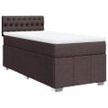 vidaXL Boxspring posteľ s matracom tmavohnedá 90x190 cm látka