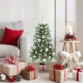 vidaXL Vianočný stromček s 150 LED-i so stojanom Zelená 90 cm PE