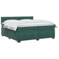 vidaXL Posteľ boxspring s matracom Tmavozelená 200 x 200 cm Zamat