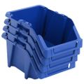 vidaXL Stohovateľné úložné boxy 50 ks, 200x300x130 mm, modré