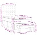 vidaXL Posteľný rám boxsping s matracom bledosivý 80x200 cm zamat