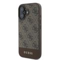 Púzdro Guess pre iPhone 16 6,1" GUHCP16SG4GLBR hnedý tvrdý obal 4G Bottom Stripe