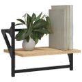 vidaXL Nástenné police s tyčami 2 ks dub sonoma 40x25x30 cm