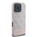 Obal Guess pre iPhone 16 Pro 6,3" GUHCP16LG4GLPI ružový tvrdý obal 4G Bottom Stripe