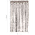vidaXL Záclona macrame sivohnedá 140x240 cm bavlna