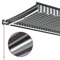 vidaXL Ručne zaťahovacia markíza s LED antracit a biela 350x250 cm