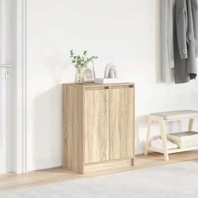 vidaXL Botník dub sonoma 57x34x76 cm kompozitné drevo