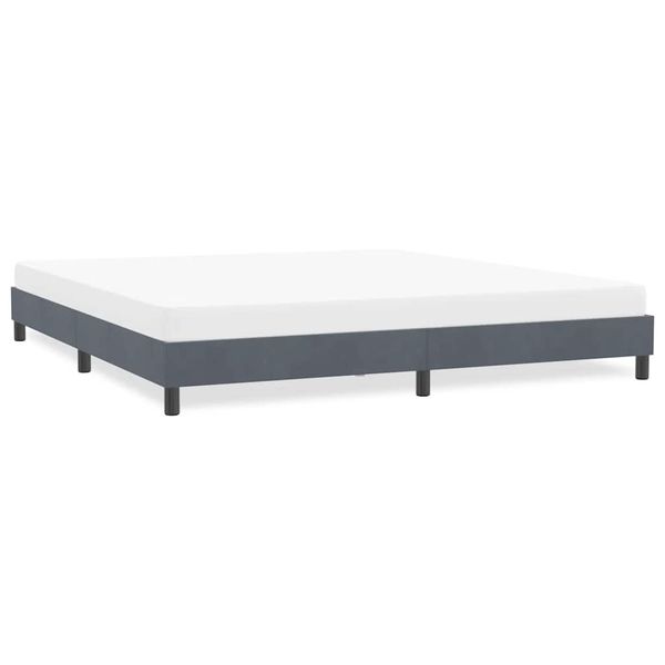vidaXL Rám postele bez matraca Tmavosivá 180x210 cm Zamat
