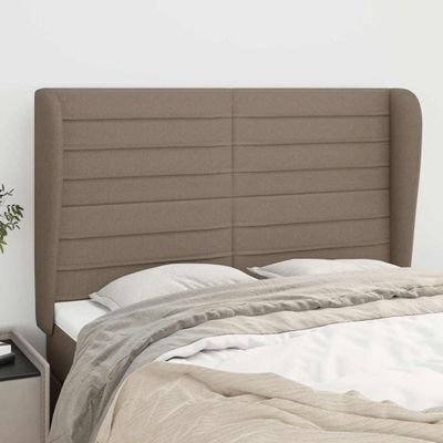 vidaXL Čelo postele so záhybmi sivohnedé 147x23x118/128 cm látka