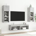 vidaXL TV skrinky s LED svetlami 2 ks betónové sivé 60x30x30 cm