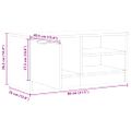 vidaXL TV skrinka Old Wood 80x35x36,5 cm Engineered Wood