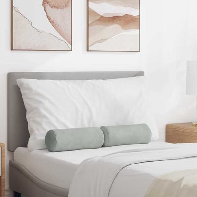 vidaXL Podložkové vankúše 2 pcs Svetlosivá Ø 15 x 40 cm