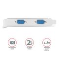 AXAGON PCEA-S2N, PCIe řadič - 2x sériový port (RS232) 250 kbps, vč. LP Radic, PCIe x1, 2x sériový port, 250kb/s, vcetne low profile záslepky