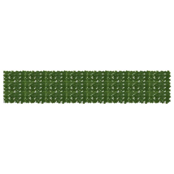vidaXL Balkónový plôtik s listami Zelená 400 x 75 cm