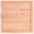 vidaXL Stolová doska svetlohnedá 60x60x(2-6)cm ošetrený masív hrany