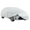 vidaXL Plachta na auto pre sedan s popruhmi plná strieborná XL