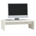 vidaXL Stojan na monitor biely 50x27x15 cm masívna borovica