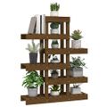 vidaXL Stojan na rastliny medovohnedý 85x25x109,5 cm masívna borovica