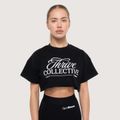 Dámske cropped tričko Thrive Black - GymBeam, veľkosť S