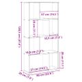vidaXL Knižnica hnedý dub 60x20x120,5 cm kompozitné drevo