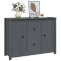 vidaXL Komoda sivá 100x35x74 cm borovicový masív